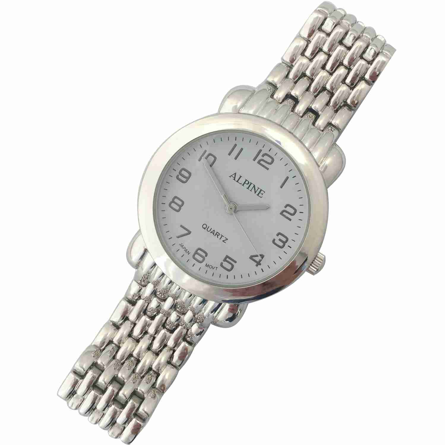 Mens Bracelet Watch - Silver/Silver Dial