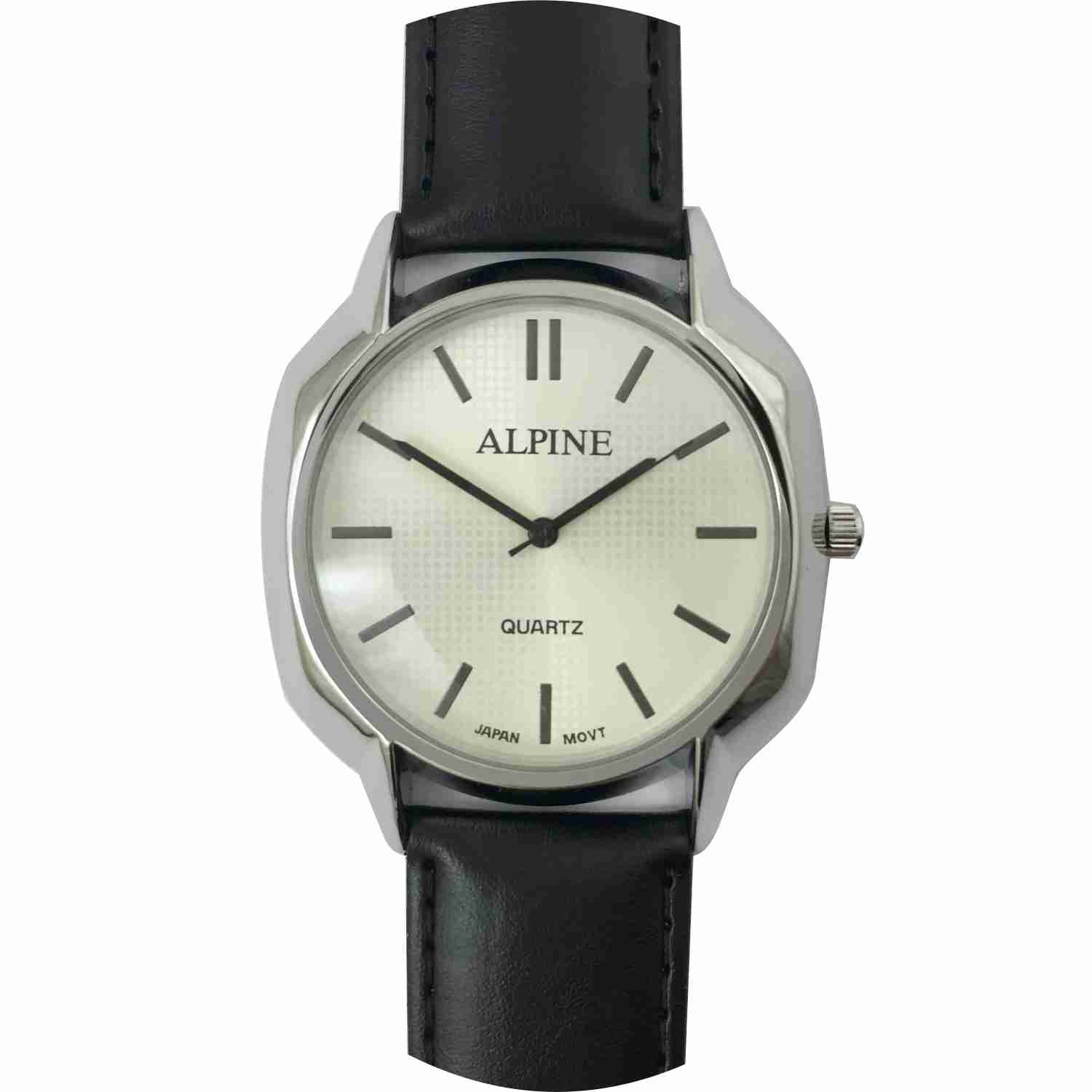 Mens Band Watch - Contemporary Black Leather