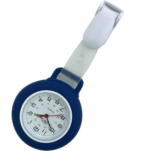 Nurse Pin Watch Clip-On Silicone Navy