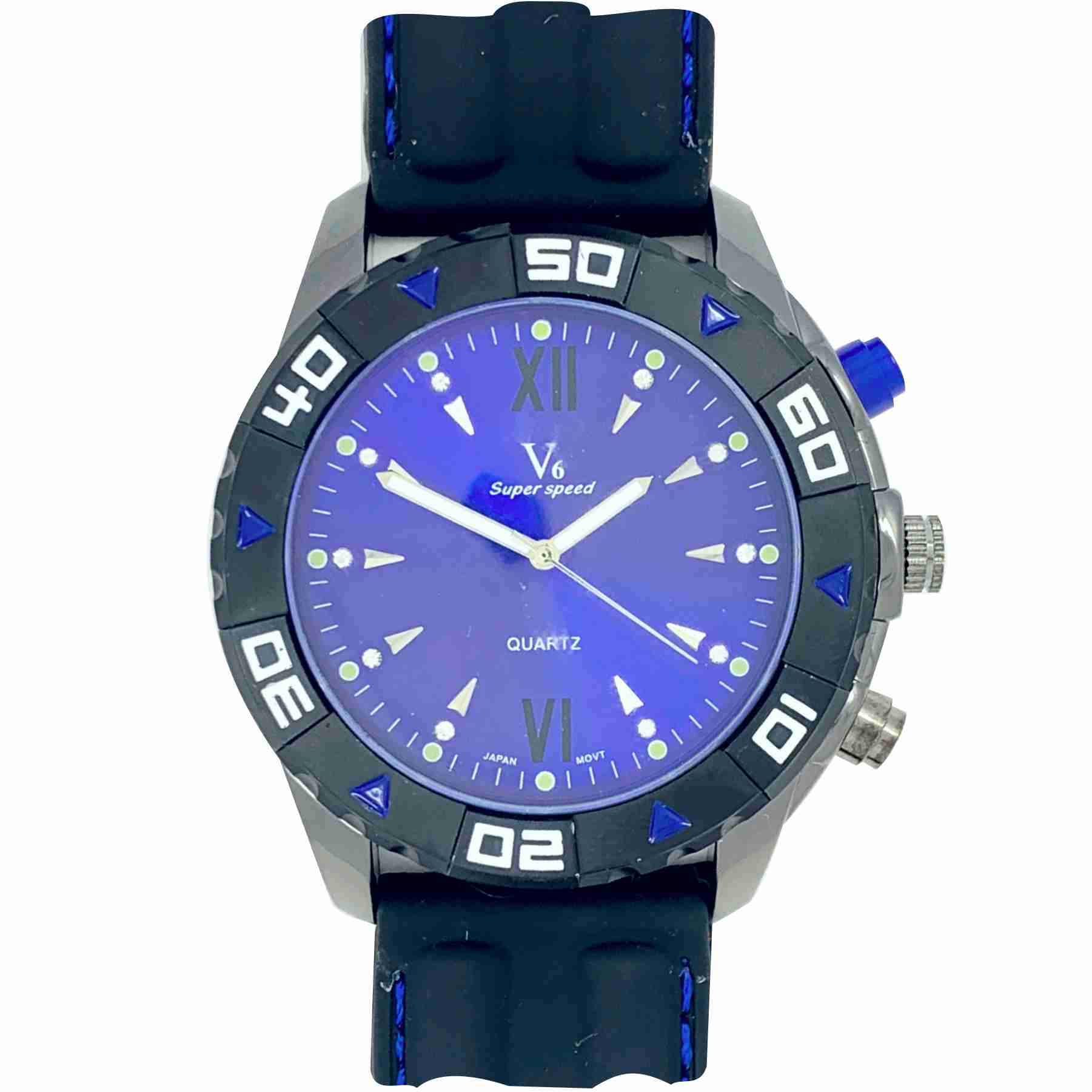 Mens Band Watch Silicone - Royal Blue