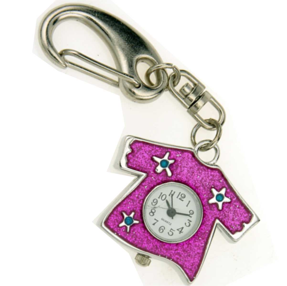 Keychain Clock Nurse Scrubs - Pink