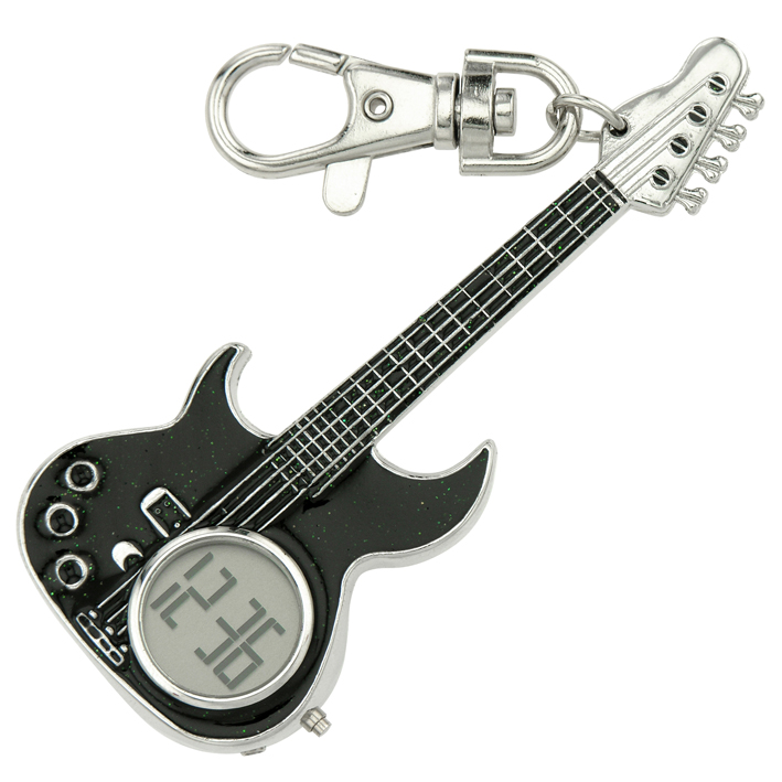 Keychain Clock Music - Digital Electric Guitar