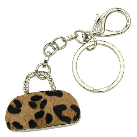 Keychain Charm - Exotic Leopard Purse