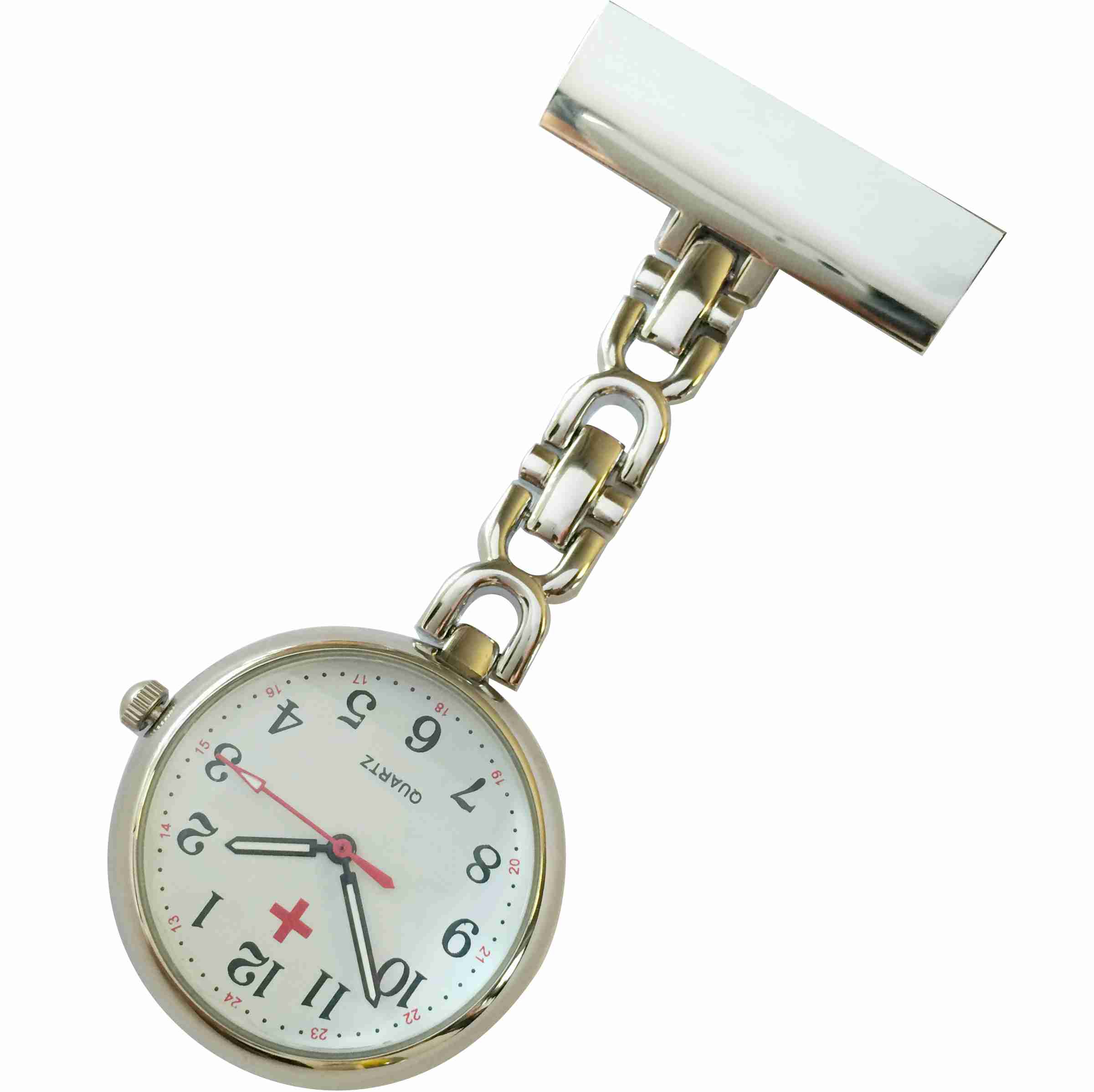 Nurses Fob Watch - D-Link Silver