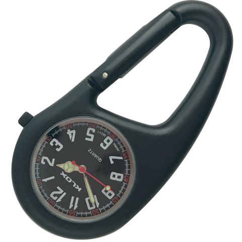 Health Care Belt FOB Watch - Black/Black Dial
