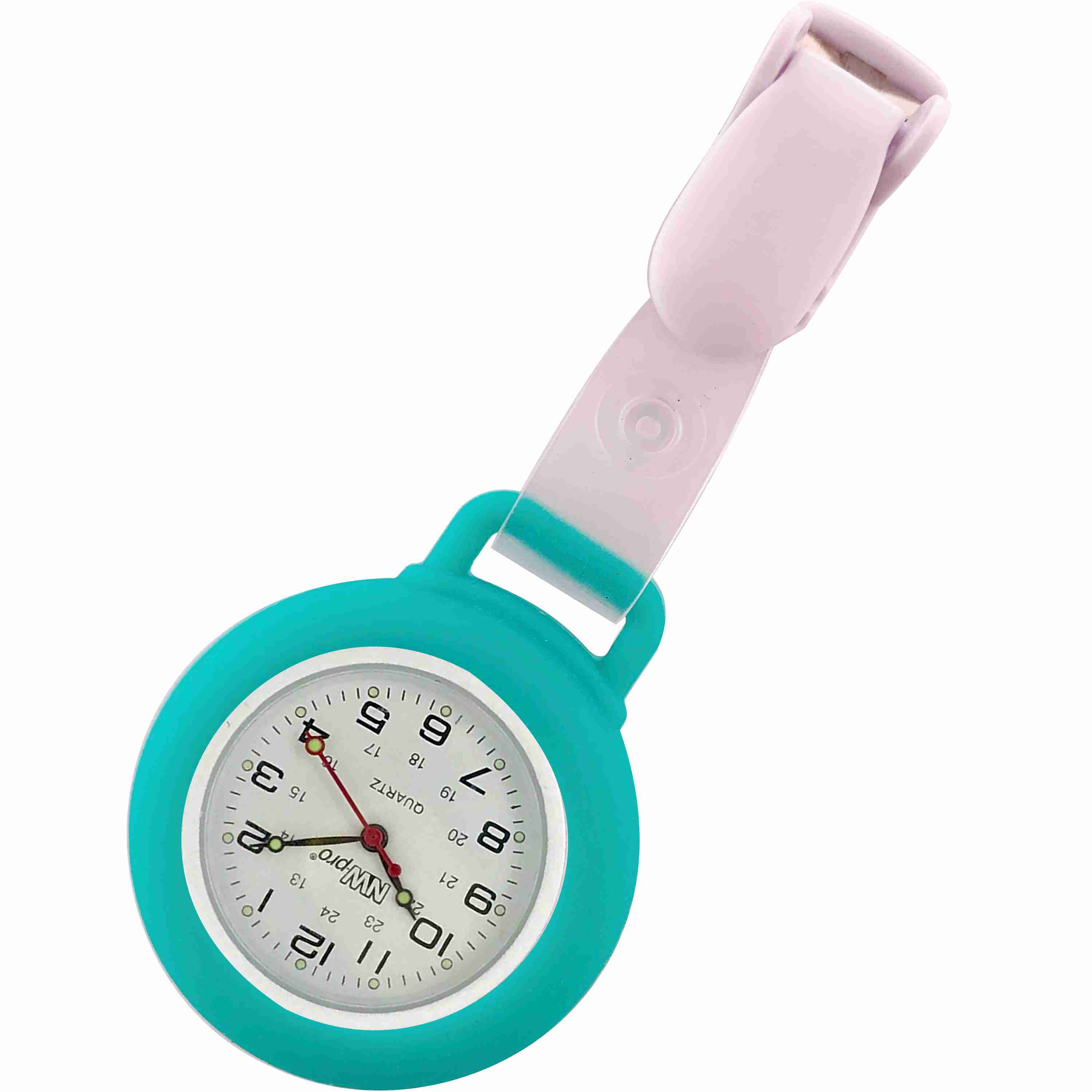 Nurse Pin Watch Clip-On Silicone Teal