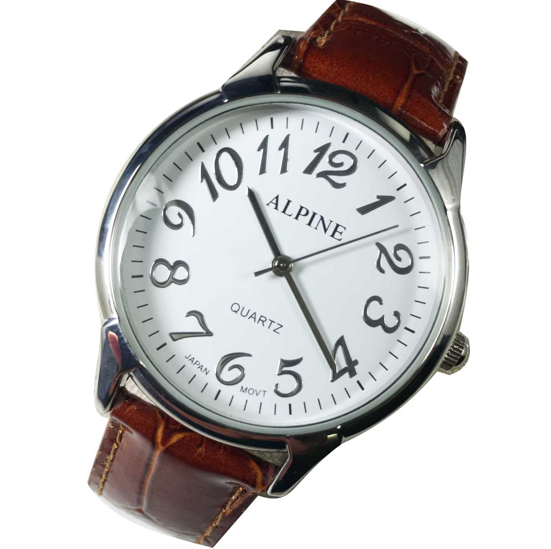 Mens Band Watch - Brown Leather