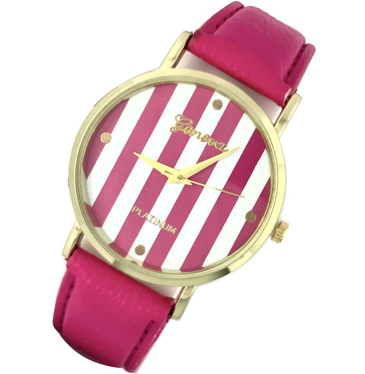 Regular Bracelet Nautical Stripe Hot Pink
