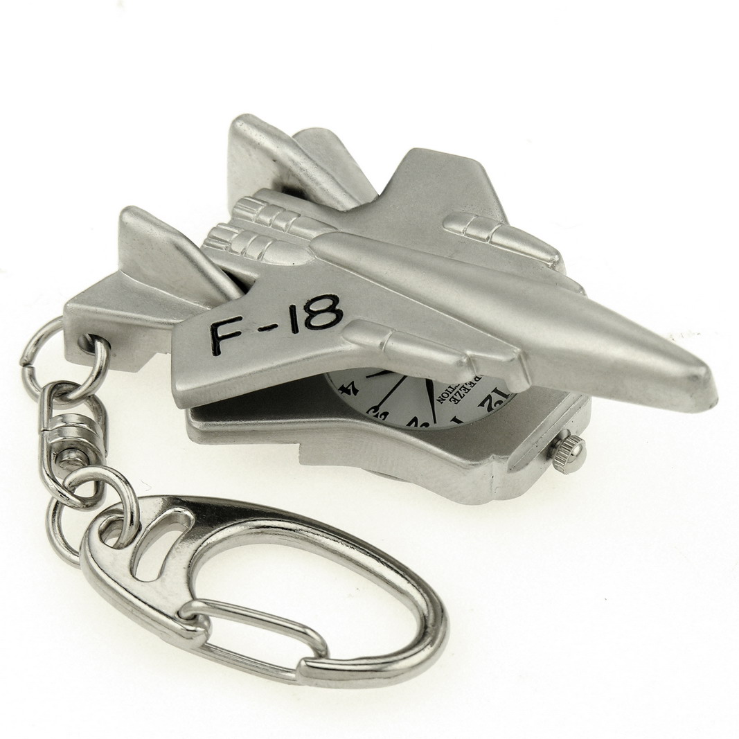 Keychain Clock F-18 Fighter Jet