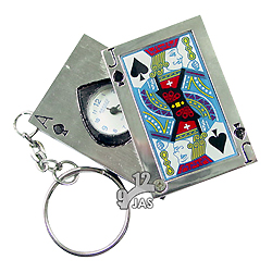 Keychain Clock Casino - Jack of Spades