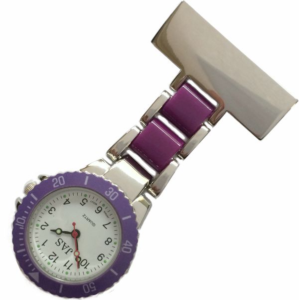 Nurses Fob Watch - Color Metal - Violet