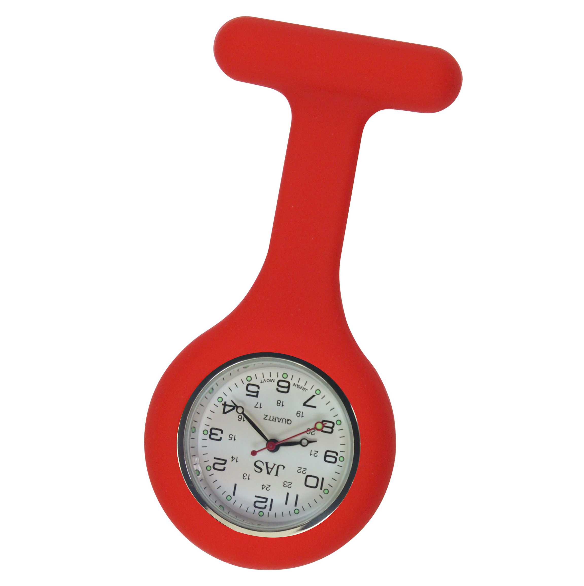 Nurse Pin Watch Silicone Red