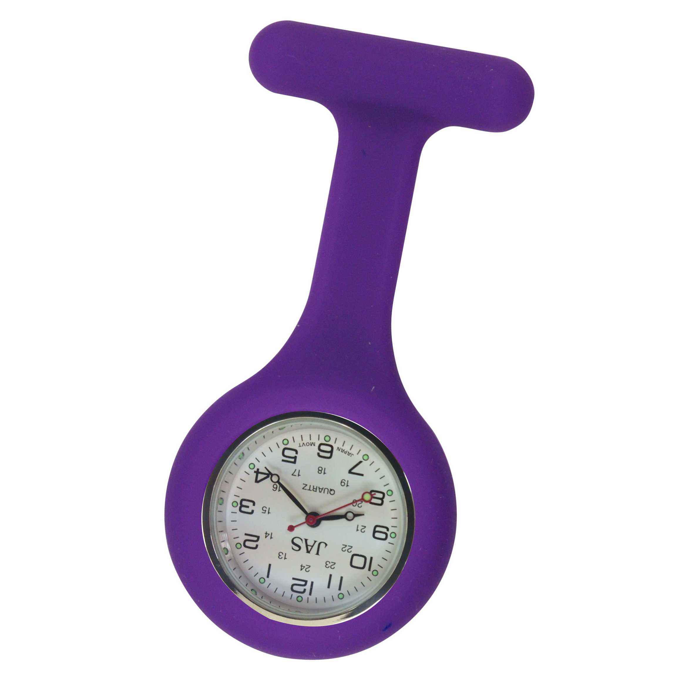 Nurse Pin Watch Silicone Purple